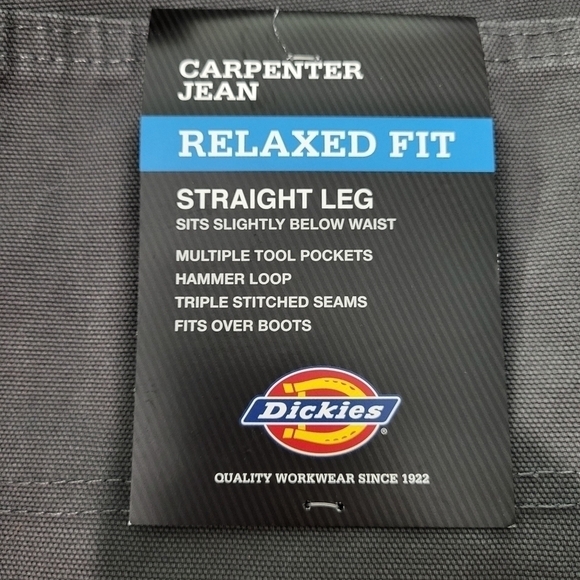 Dickies Grey Carpenter Pants 48W×30L Men's Relaxed Fit - Picture 5 of 9